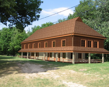 A központi épület tervrajza