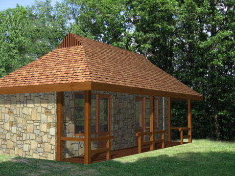 Az új bobpálya indító épületének tervrajza