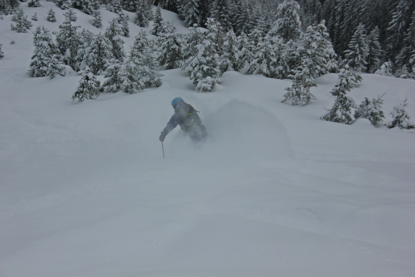 A felső tisztásokon rengeteg a hó