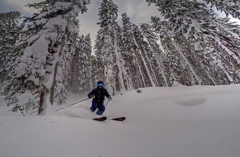 A síterep északi oldala a freeriderek körében is nagy népszerűségnek örvend - Fotó: Stani