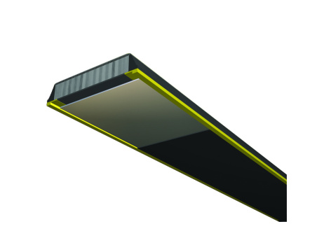 OPTIMALIZÁLT KANTNI MEGERŐSÍTÉS: Egy titán lap beillesztés védi a síkötés alatt elhelyezkedő éleket, és megakadályozza azok benyomódását.