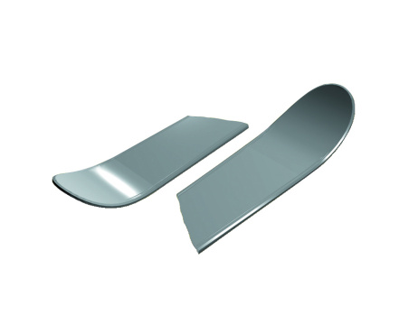 REAL TWIN TIP: A sí orra illetve fara ugyanolyan mértékben van meghajlítva mégpedig azért, hogy engedjék a mozgás szabadságát minden irányban. A síkötést tetszőlegesen lehet felszerelni.