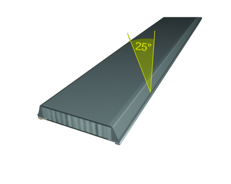 SANDWICH 25° SIDEWALL CONSTRUCTION: Egy különleges megoldás a twin tip síléceknek. Az oldalfalak 25 fokos szöge nagyobb ellenállást biztosítanak a sí éleinek. Másfelől az oldalfalak felelősek a közvetlen él és erőátvitelért, ami rendkívüli dinamizmust tes