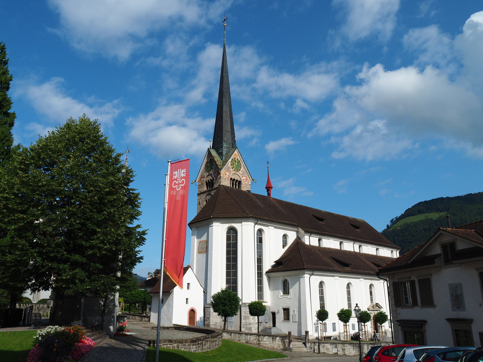 Stans központja a templommal