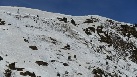 A tegnapi Lavina robbantás a 39 Etherolla lift mellett