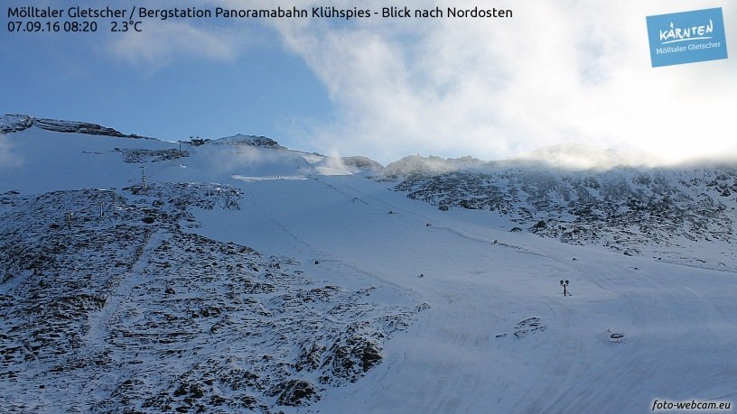 Karintiai Mölltal szerda reggel - fotó: webkamera
