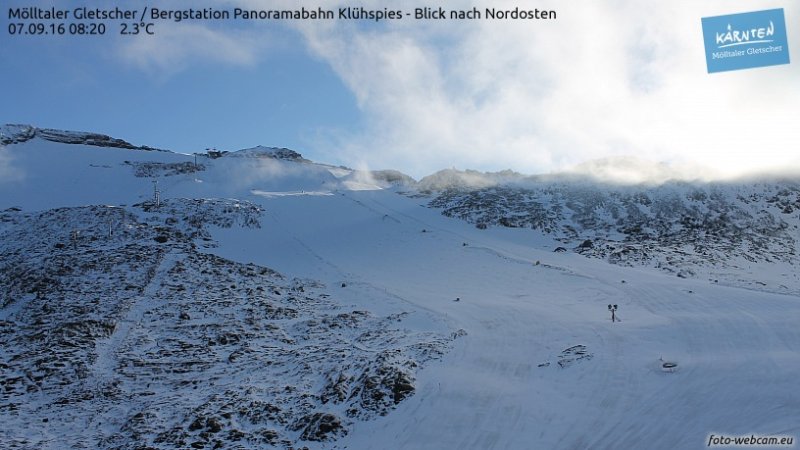 Karintiai Mölltal szerda reggel - fotó: webkamera - Kattints a képre a nagyításhoz
