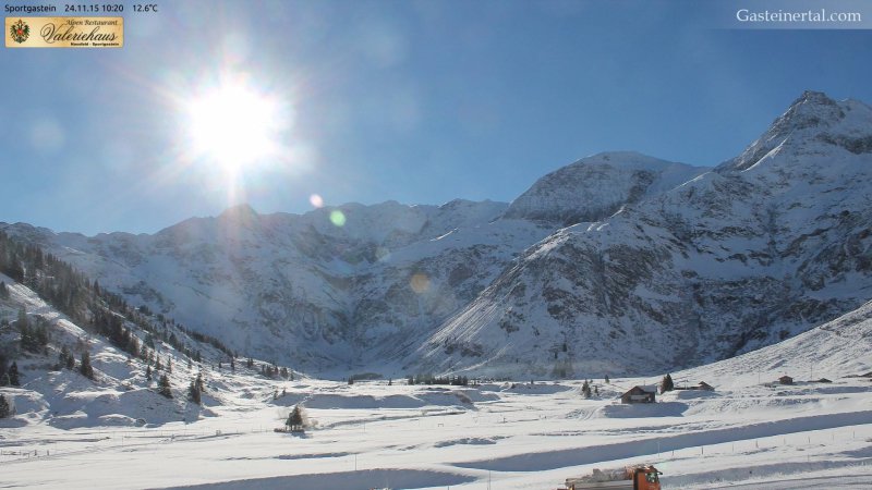 Webkamera kép: novemberi tél Sportgasteinen - Fotó: gasteinertal.com - Kattints a képre a nagyításhoz