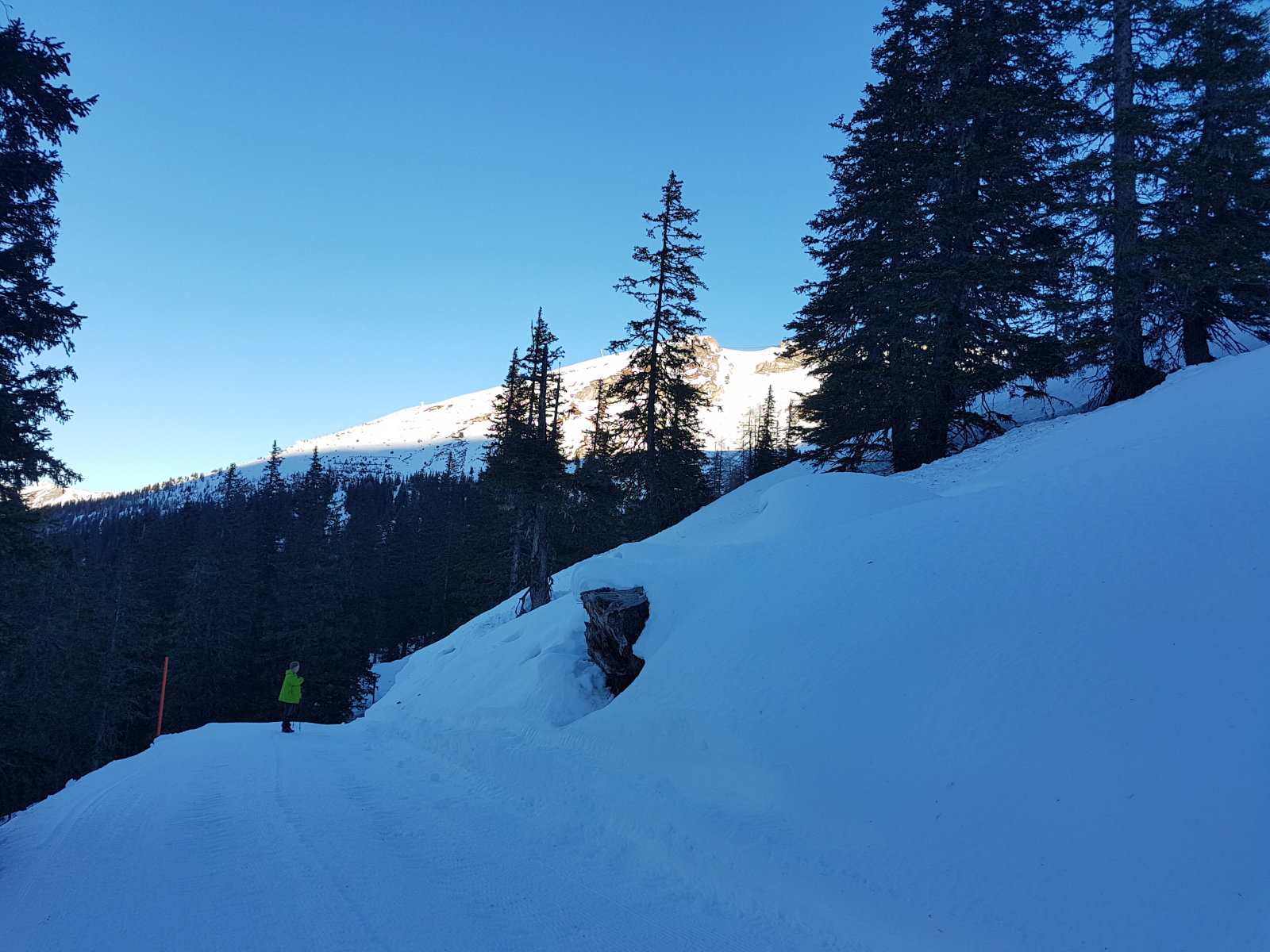 A síúton. A többiek itt visszafordultak, de én látni akartam az egészet.