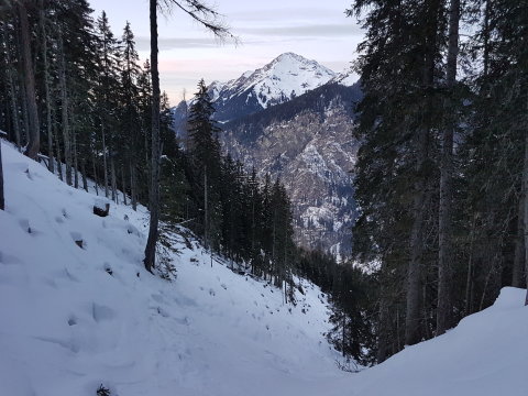 Ezt a patakvölgyet kell a szintet megtartva balról elkerülni.
