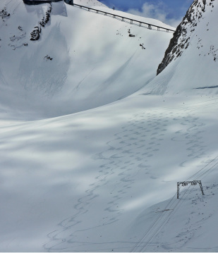 Freeride síelésre is volt alkalom