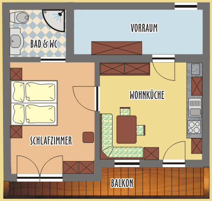 Enzian apartman alaprajz