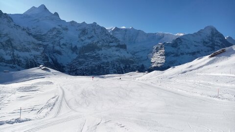 Szemben a Schreckhorn és az Eiger