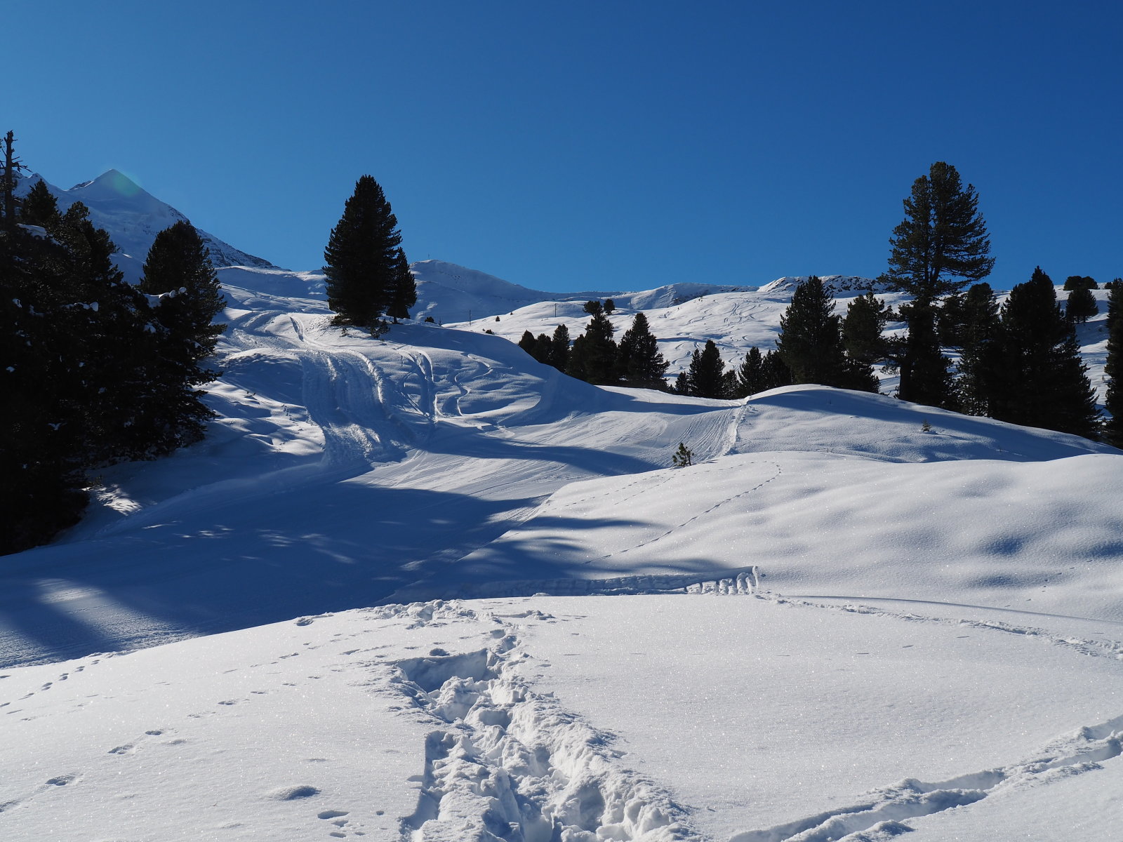 igazi téli táj fogadott a hegyen