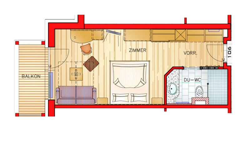 Alpenrose kétágyas szoba