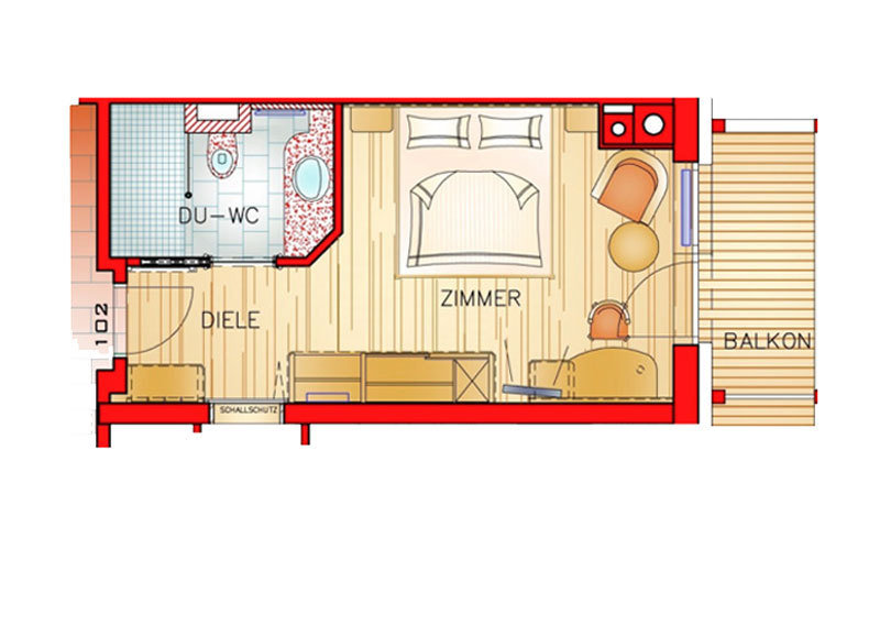 Enzian kétágyas szoba