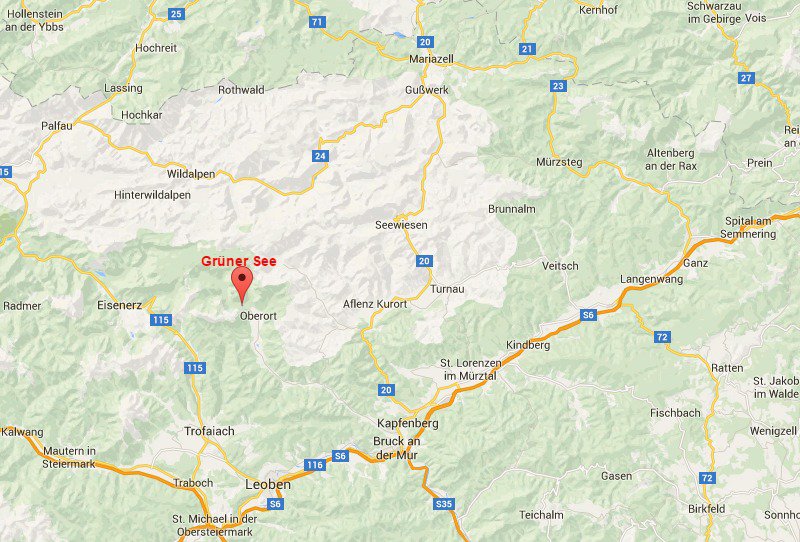 Grüner See a Google térképen