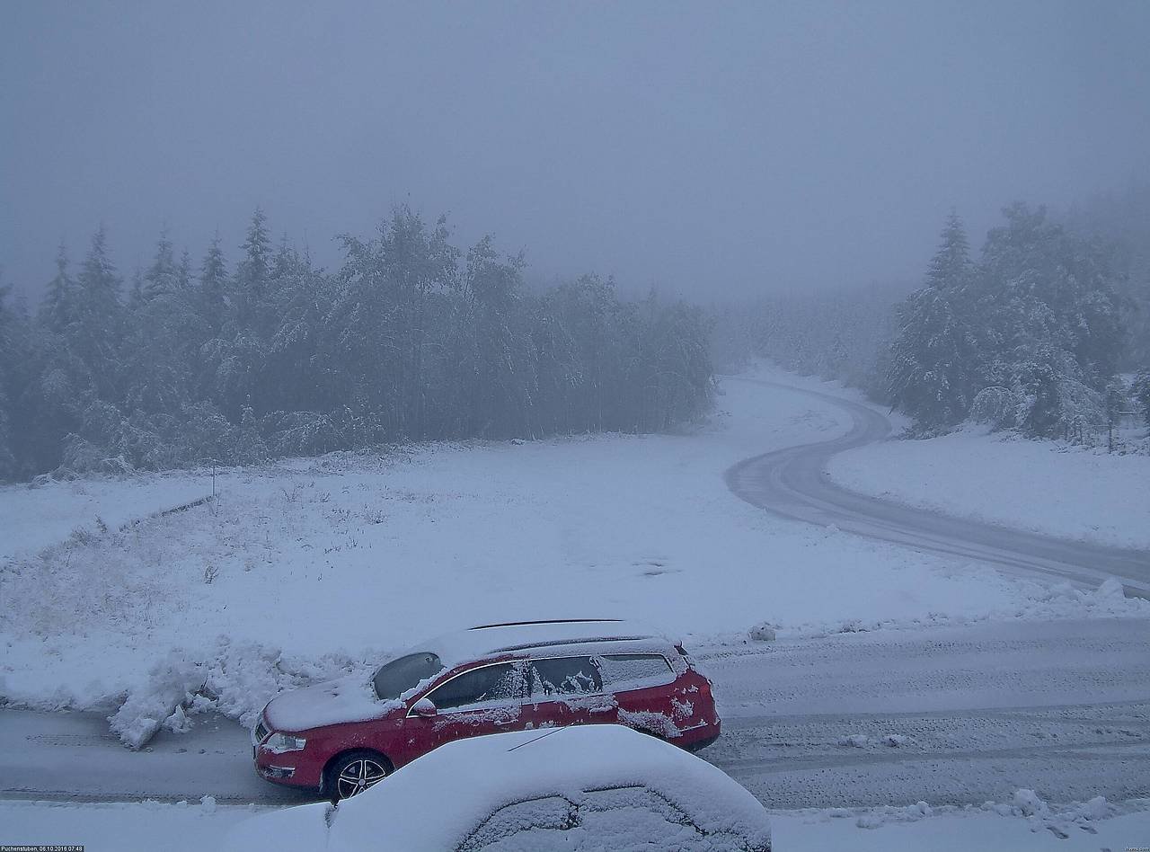 Téli idill október 6-án Puchenstubenben - Fotó: webkamera