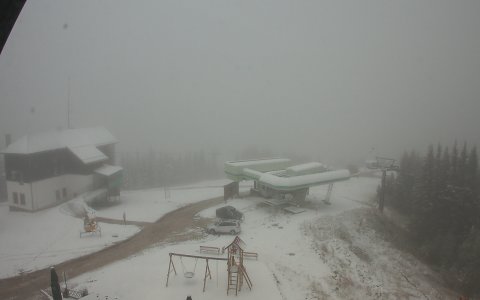 Mariazell is fehéredik - Fotó: webkamera