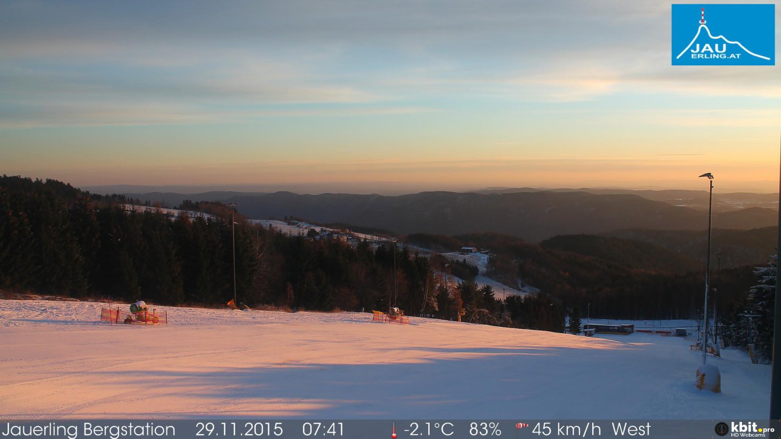 Jauerling naplementekor - Fotó: lifttársaság