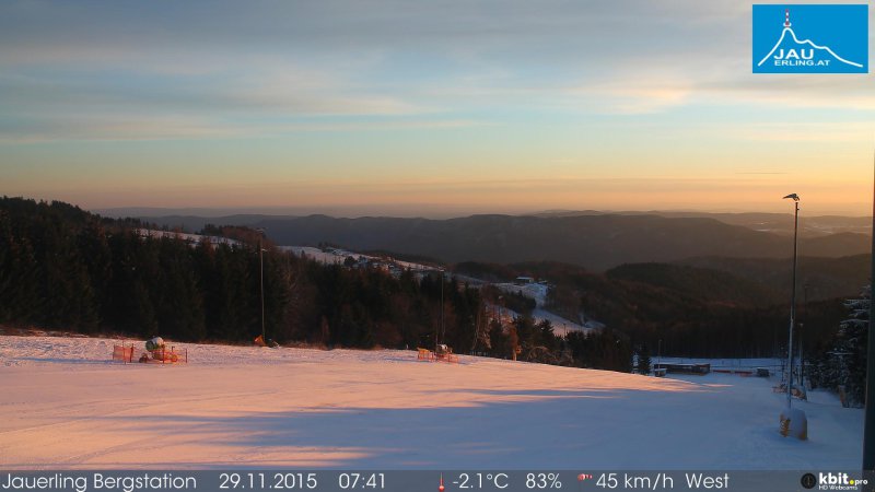 Jauerling naplementekor - Fotó: lifttársaság - Kattints a képre a nagyításhoz