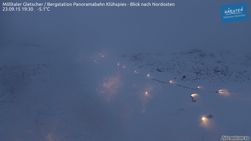 Esti hóágyúzás Mölltalon: Fotó: foto-webcam