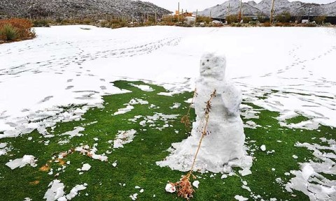 Meccs helyett hóember (Kép: http://www.worldgolfchampionships.com)