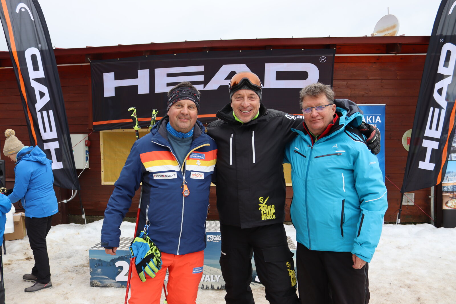 Klausmann Viktor,Tóth Etre, Fehér Gyula a verseny végén