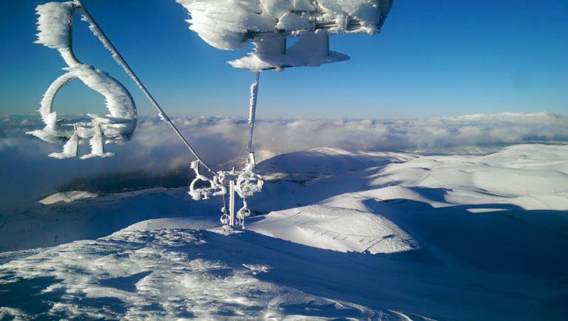 A libanoni Mzaar sífelvonója egyik korábbi hóvihar után - fotó: Mzaar resort - Kattints a képre a nagyításhoz