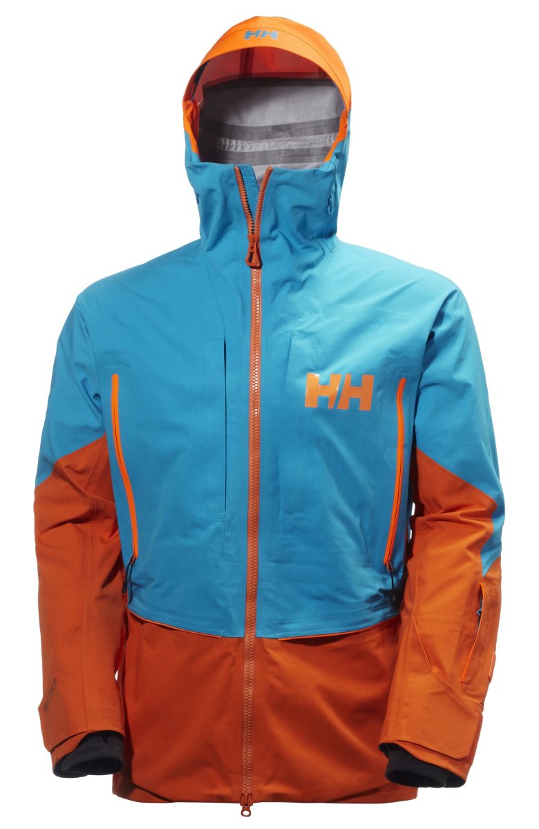 A Helly Hansen Elevation Shell kabátját már számos világklasszis freeride síelő tesztelte. Strapabíró, jól szellőző ruházat nagyméretű zsebekkel.