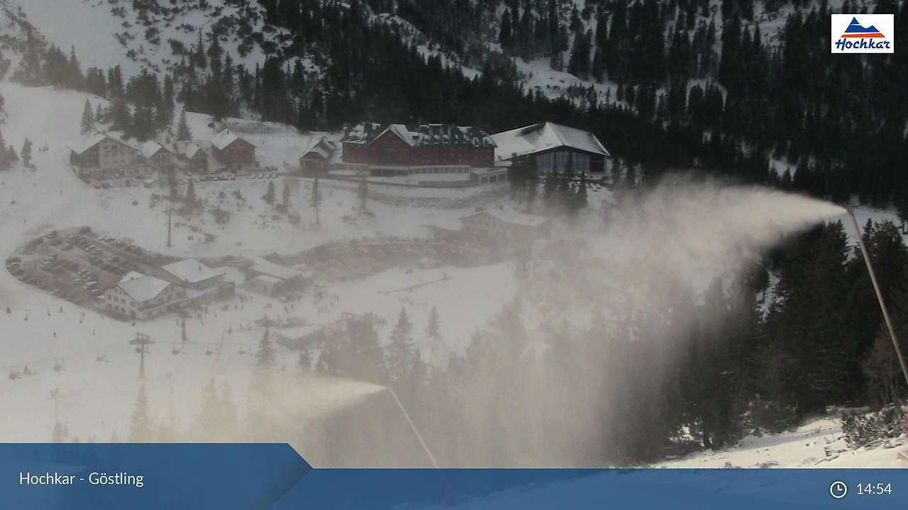 Hochkar tegnap, webkamera: hóágyúzás napközben