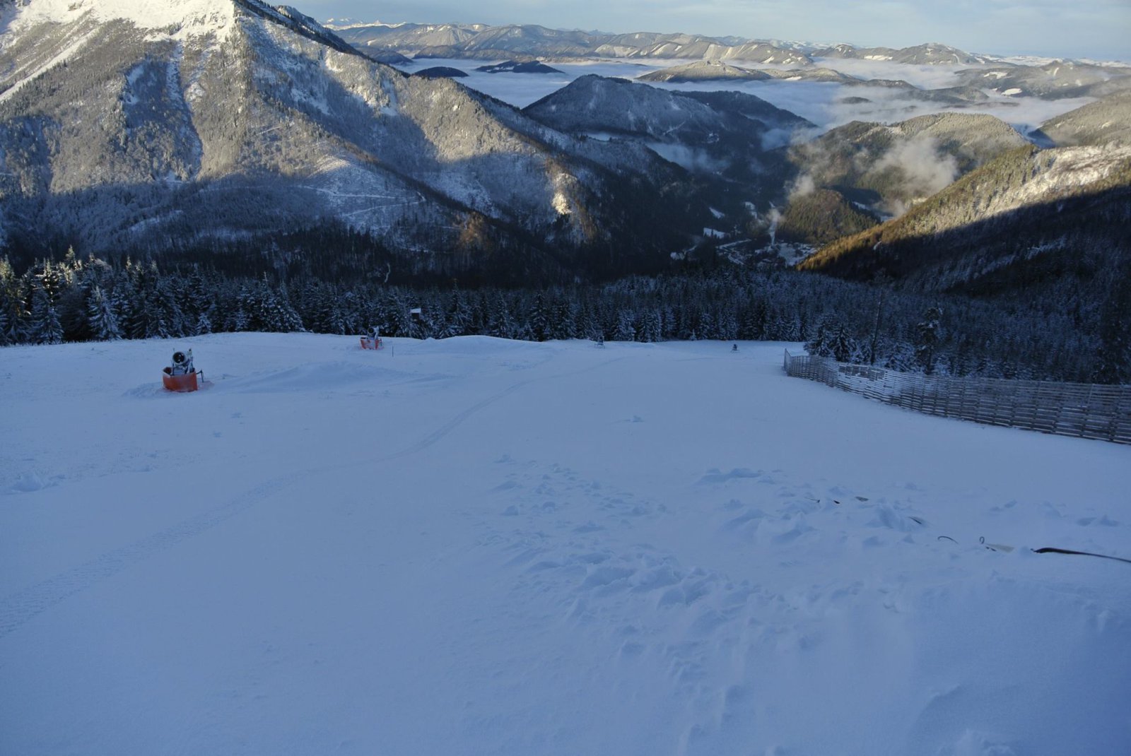Ötsher, Lackenhof tegnap: már készítik a Kis-Ötschert a hétvégére