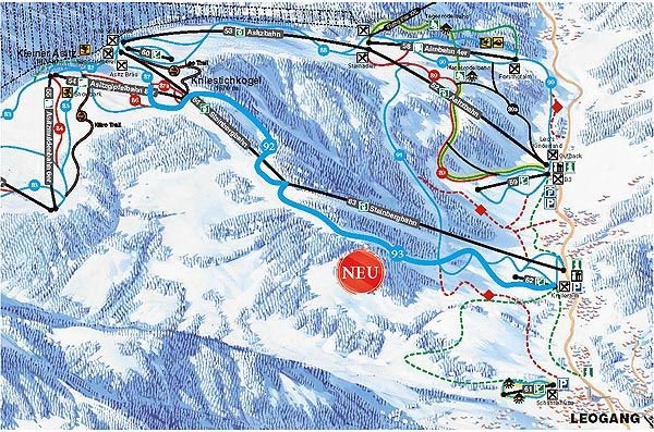 Az új pálya a leogangi oldalon