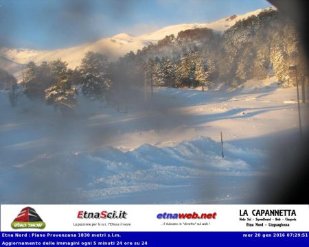 Etna északi oldala, 1830 méteren, webkamera kép ma reggel