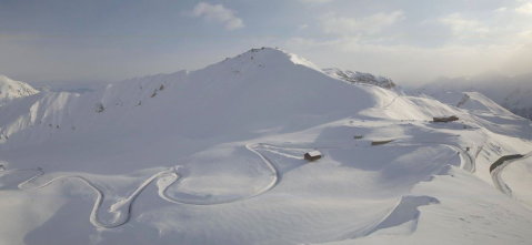 A Grossglockner panorámaút ma reggel, a megnyitását május 3-ra halasztották