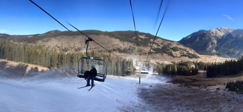 Miklós Edit Copper Mountain síterepén (Kép: Miklós Edit / Facebook)