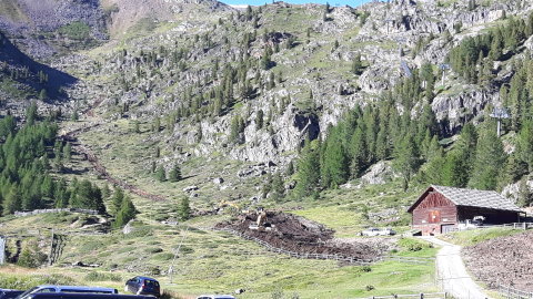 A leállított pályaépítés (Kép: Umweltschutzgruppe Vinschgau)