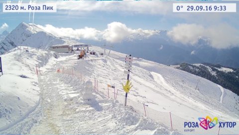 Roza Khutor síterep webkamerája tegnap reggel