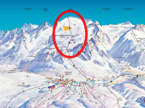 Az új lift, a 28-as, két szakasza a térképen