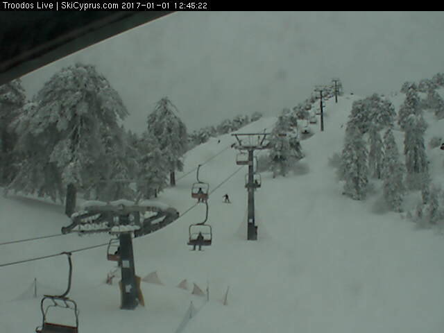 Webkamera: síelés a Tróodosz-hegységben