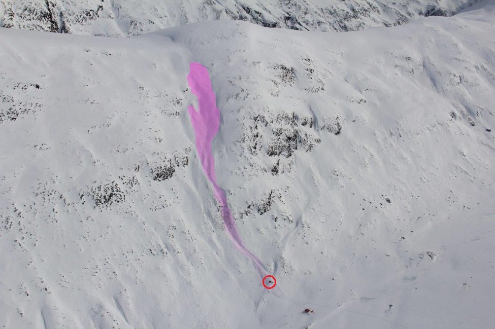 Kép: Ronald Ribis, a mentőcsapat vezetője, grafika: Lawinenwarndienst Tirol