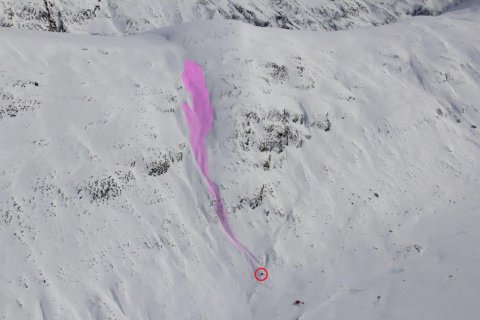 Kép: Ronald Ribis, a mentőcsapat vezetője, grafika: Lawinenwarndienst Tirol