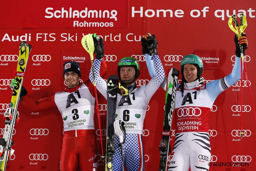 Az első három helyezett (Kép: FIS Alpine World Cup Tour)