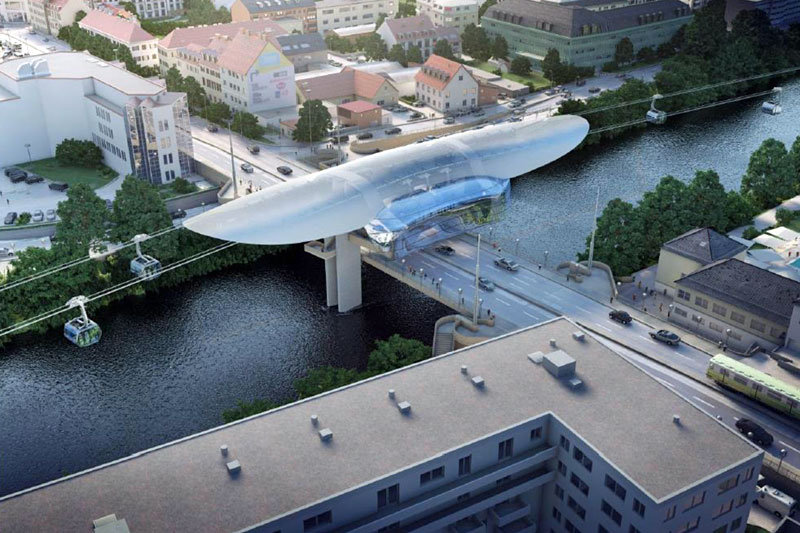 Így nézne ki egy állomás Grazban a folyón