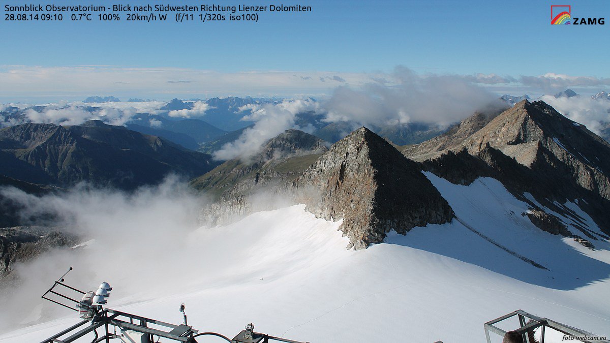 Tegnapi kilátás a Sonnblickről