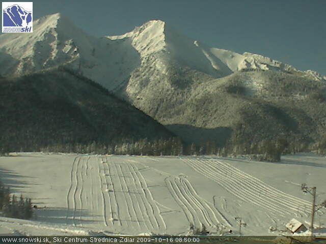 Zdiar, Szlovákia, kivételes hóviszonyok 2009. október 16-án