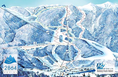 Az új "Bohinj 2864" névre keresztelt síközpont terve
