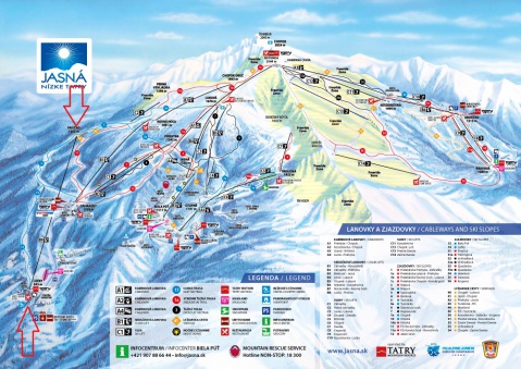 Az új lift helye a térképen