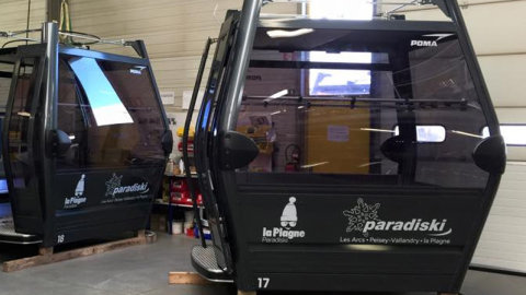 A szürke, tízfős kabinok (Kép: Plagne Montalbert)