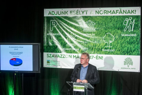 Pokorni Zoltán polgármester értékelte a helyi népszavazást. MTI Fotó: Marjai János